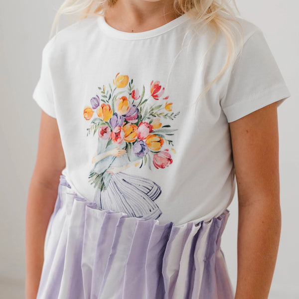 T-SHIRT STAMPA BOUQUET TULIPANI