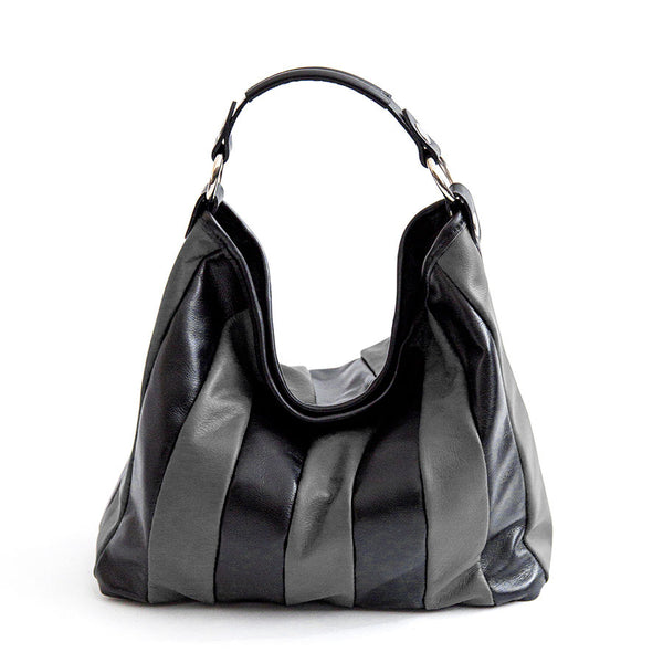 TESSA SMALL - Quilted nappa leather bag in grey