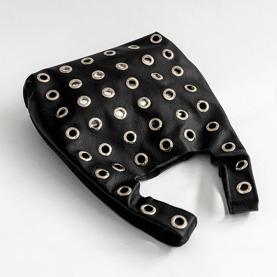 ADELE - Black nappa leather sail bag