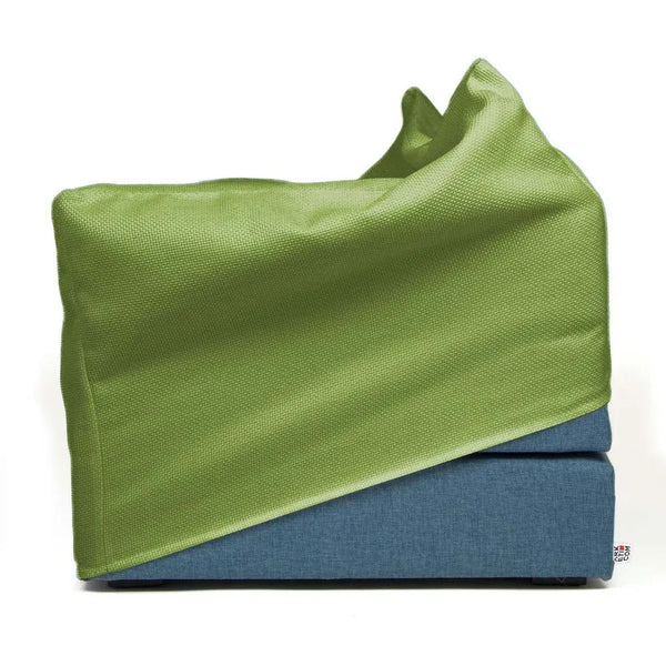 TOUF BLUE, Blue Base Pouf Bed and Pouf Cover 70x63