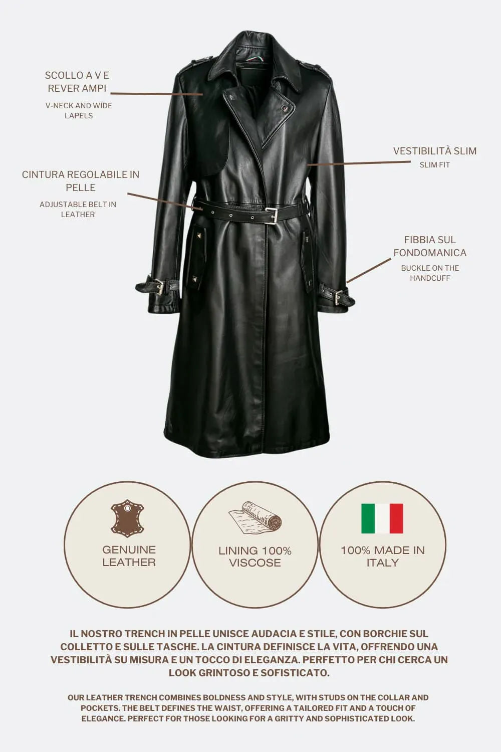 Studded Trench Coat