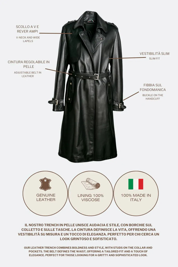Studded Trench Coat