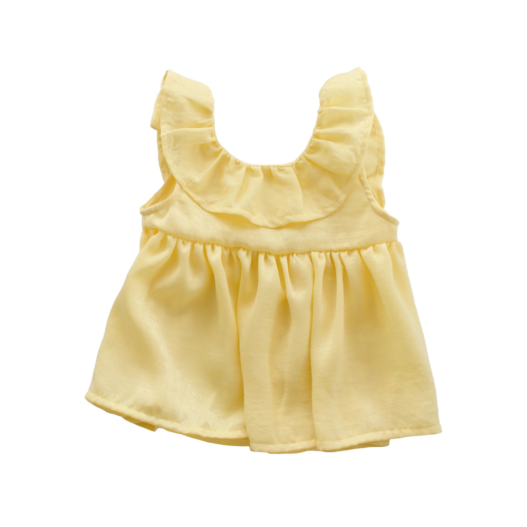 TOP IN MANO SETA GIALLO