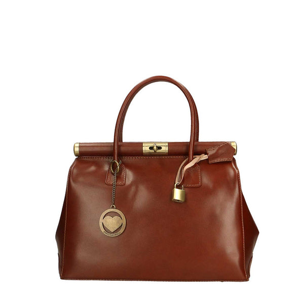 Elegant Women's Handbag in Leather - 35x28x16 cm - 9106 