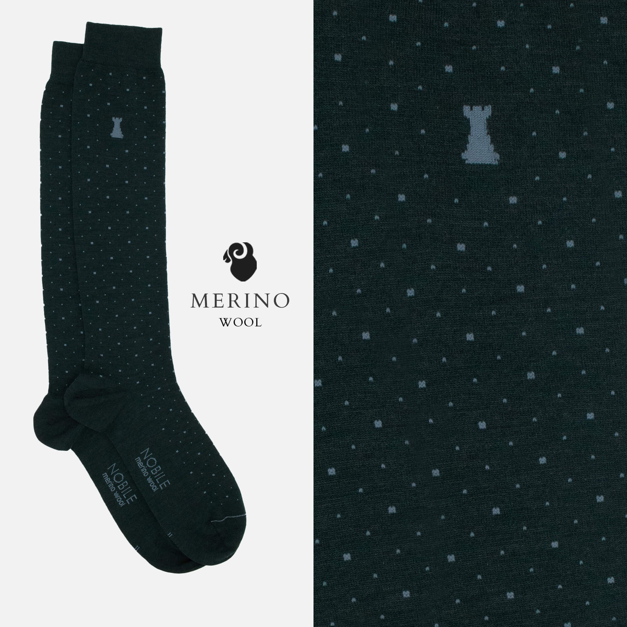 St. Moritz - Box da 6 calze lunghe in lana Merino - Coste & Pois