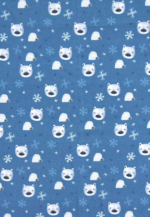 Bamboo Zip Up Romper - Polar Bear - Blue Balloon