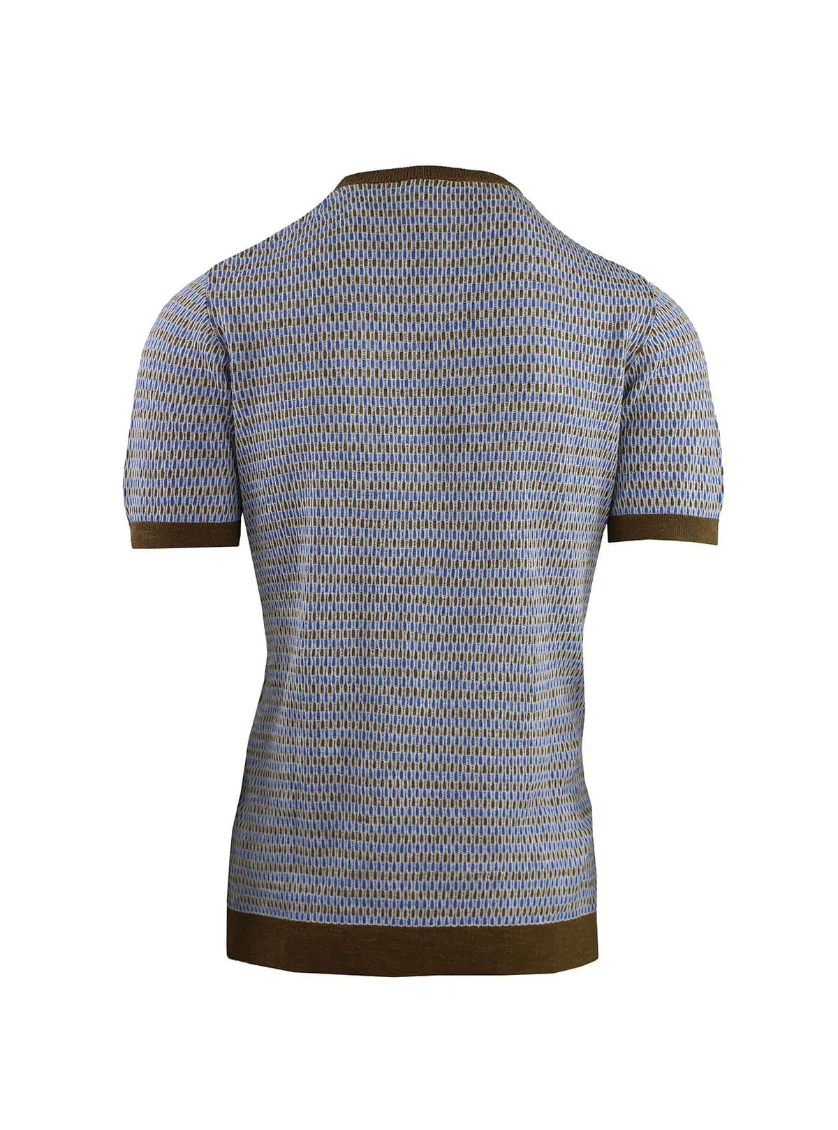 GIROCOLLO A MEZZA MANICA A JACQUARD MULTICOLORE