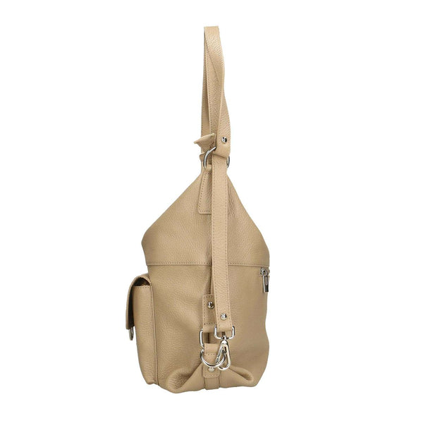 Unisex Leather Backpack Bag - 3301. 