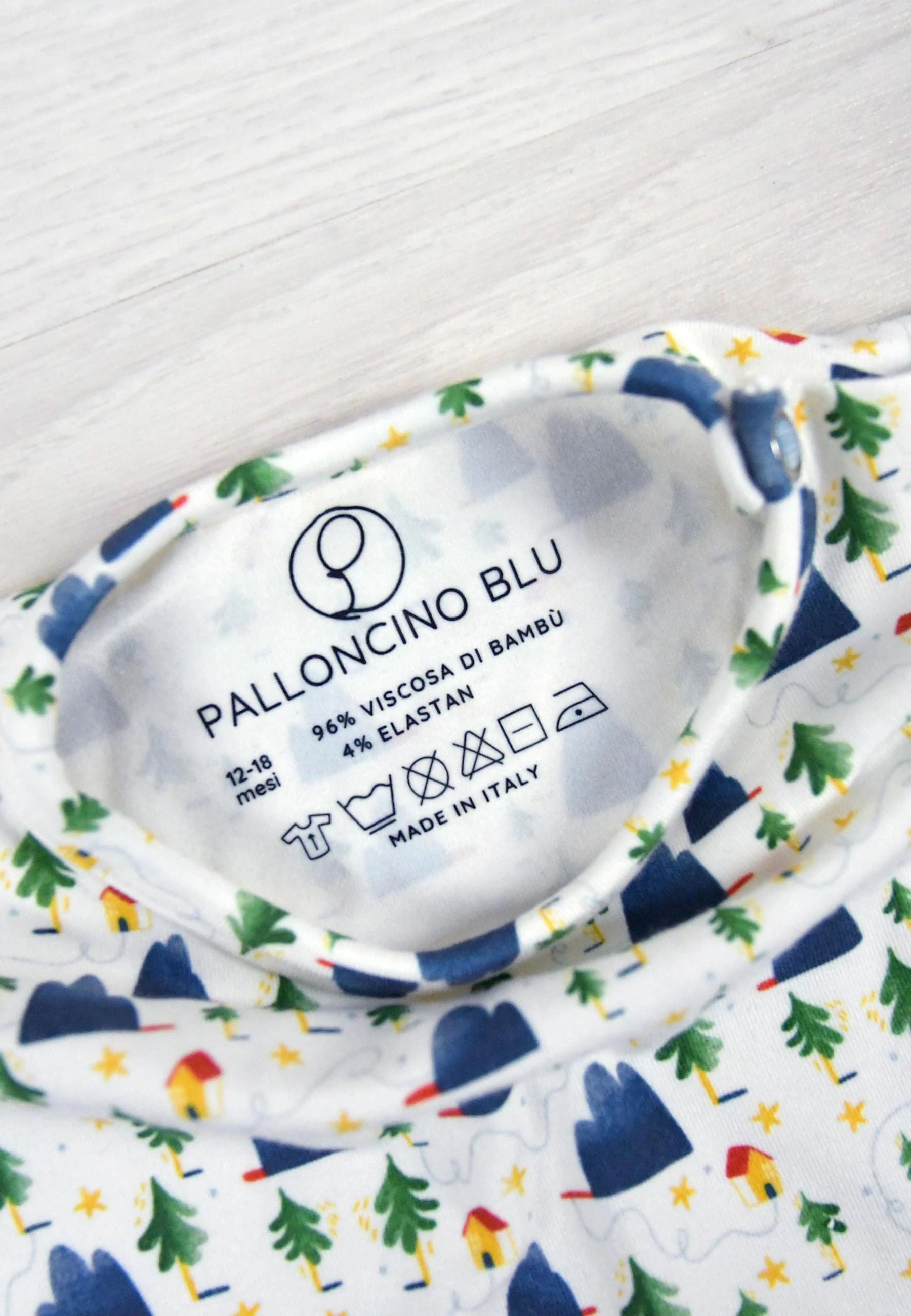 Two-piece bamboo pajamas - Alpina - Blue balloon