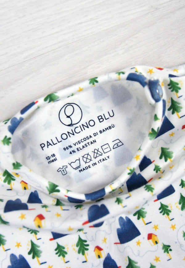 Two-piece bamboo pajamas - Alpina - Blue balloon