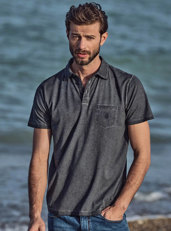 COLD DYE JERSEY SHORT SLEEVE POLO