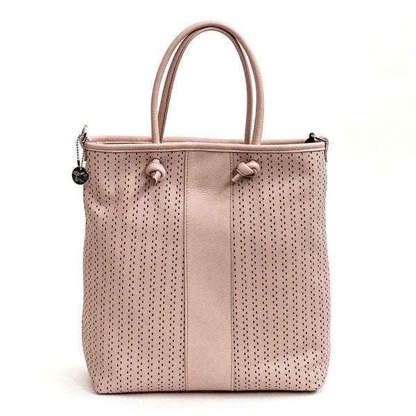 ZELIA SHOPPING - Borsa in pelle nappa forata cipria