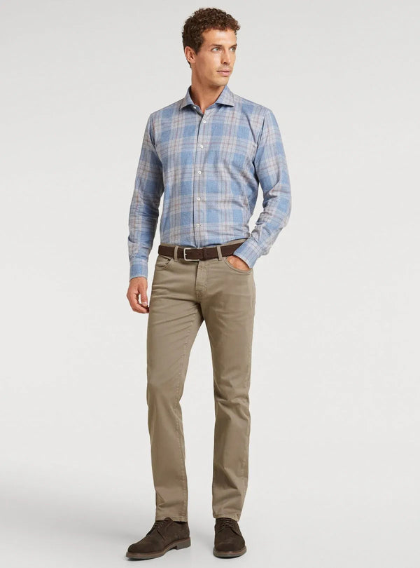 Pantalone 5 tasche in gabardine di cotone