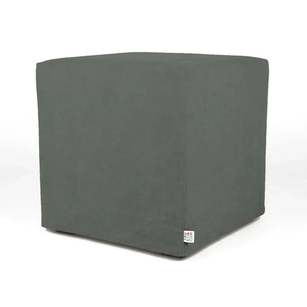 CUBE 55, Cotton Cube Footrest Pouf with Feet 55x55 h 42