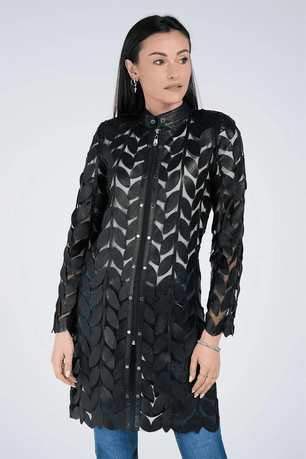 Long Leaf Jacket with Zip