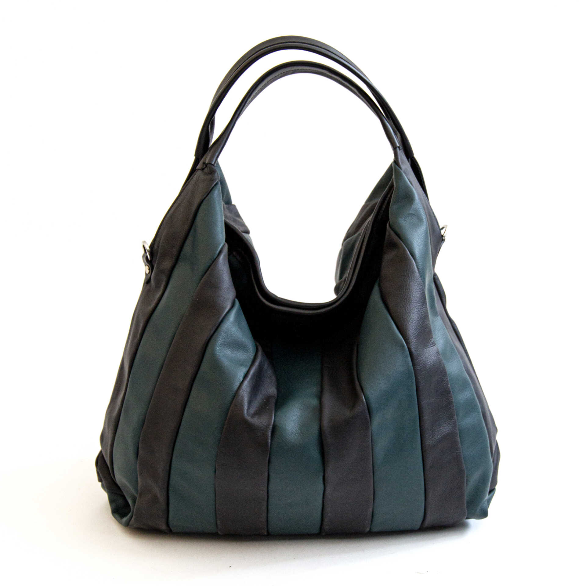 TESSA - Maxi sacca in pelle nappa trapuntata petrolio