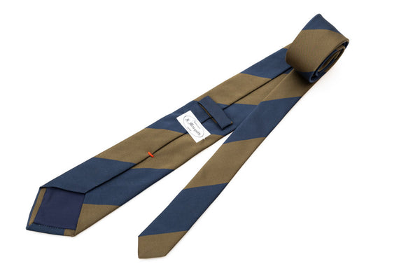 Blue and green striped tie