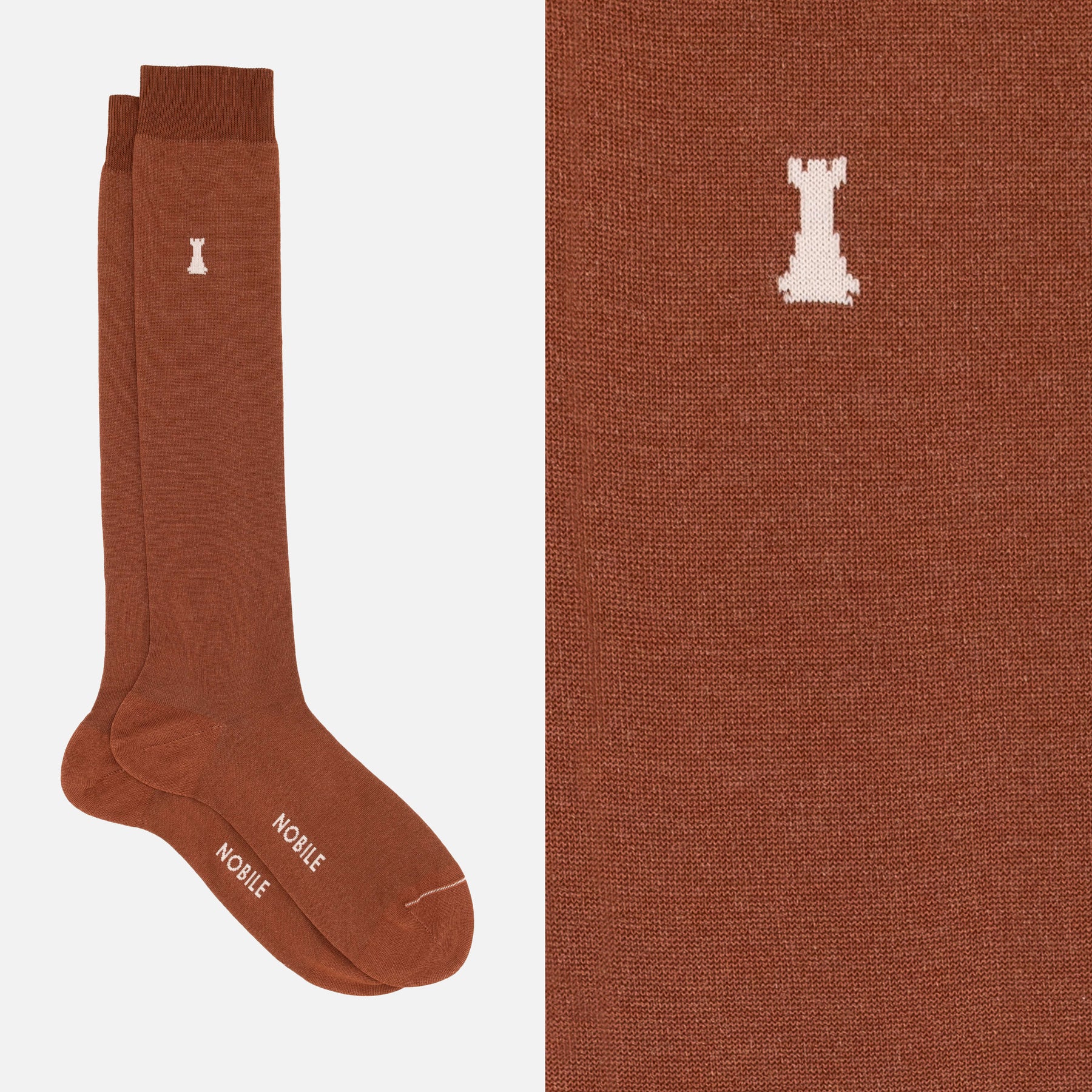 Federico II - Long solid color sock