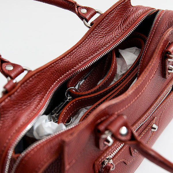 BARCELLONA - bauletto in pelle rubino
