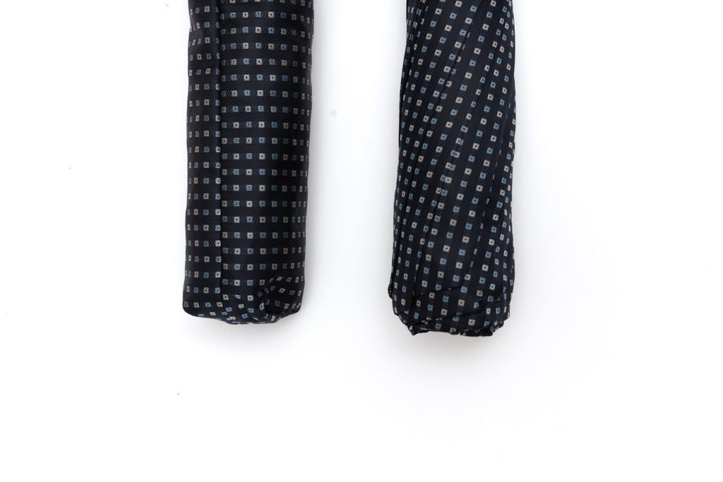Mario Talarico folding umbrella blue checked elm handle