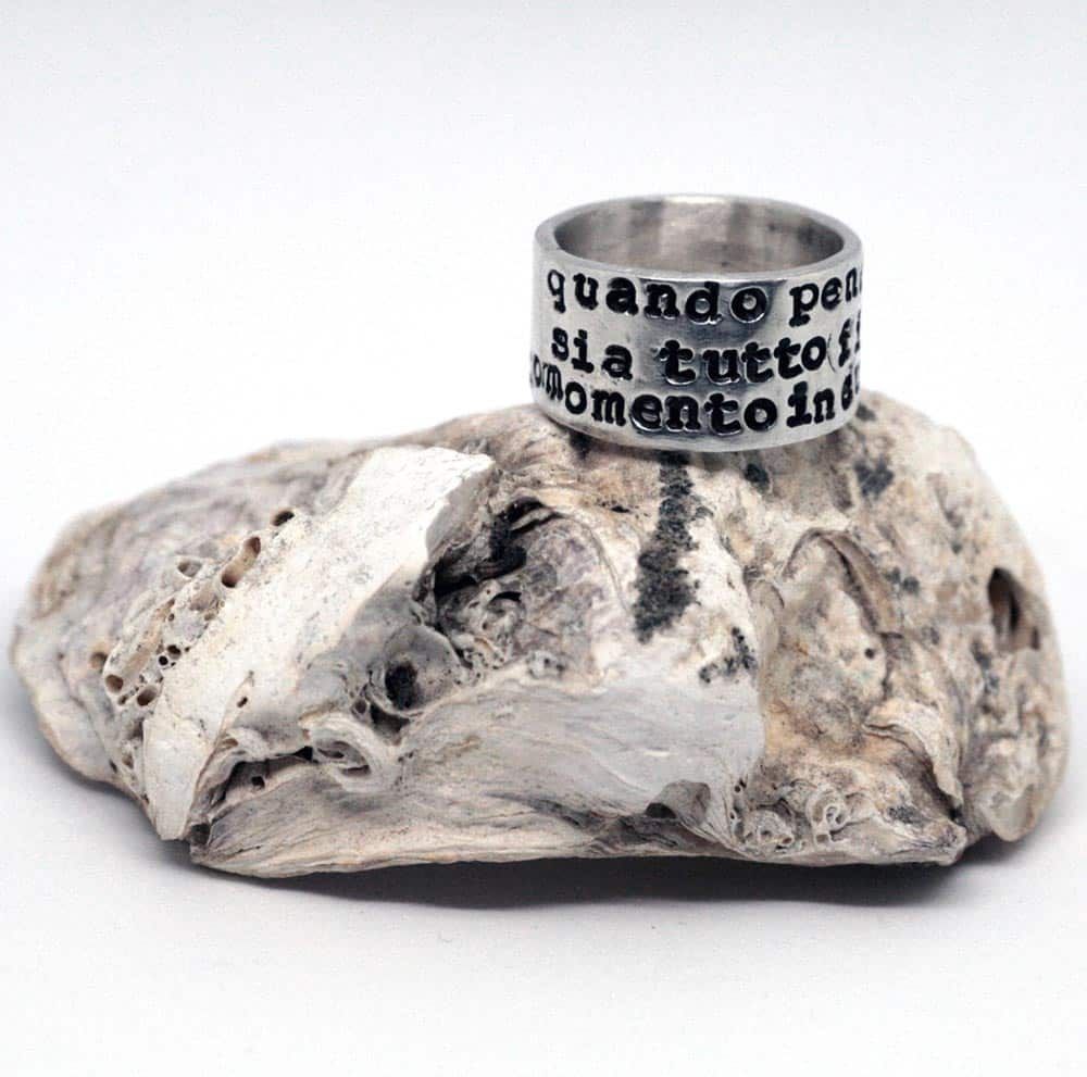 UNISEX RING IN SOLID 925 SILVER - PERSONALIZED ENGRAVING