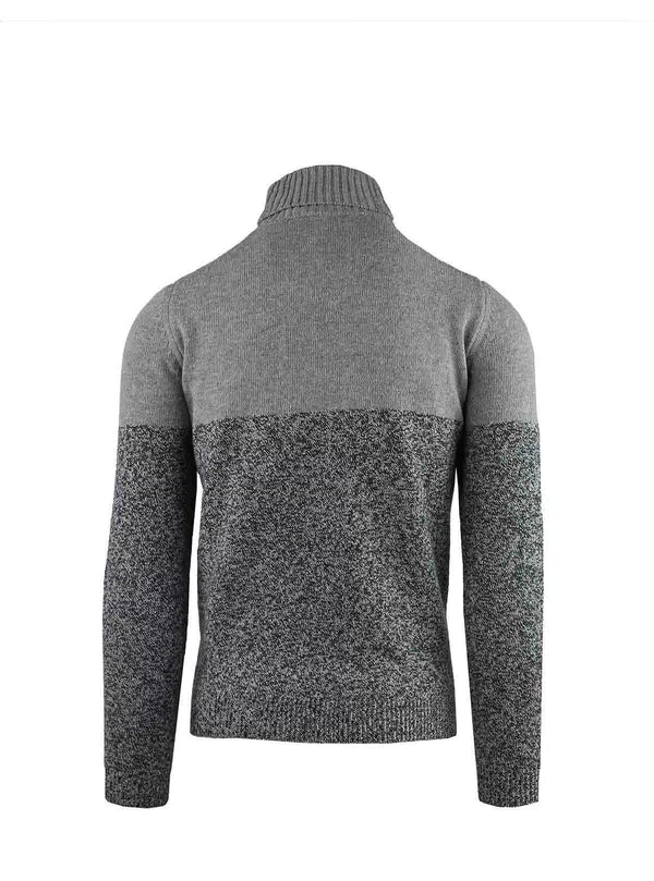 MOULINE' TURTLENECK WITH DIAMOND-PATTERNED SHOULDER