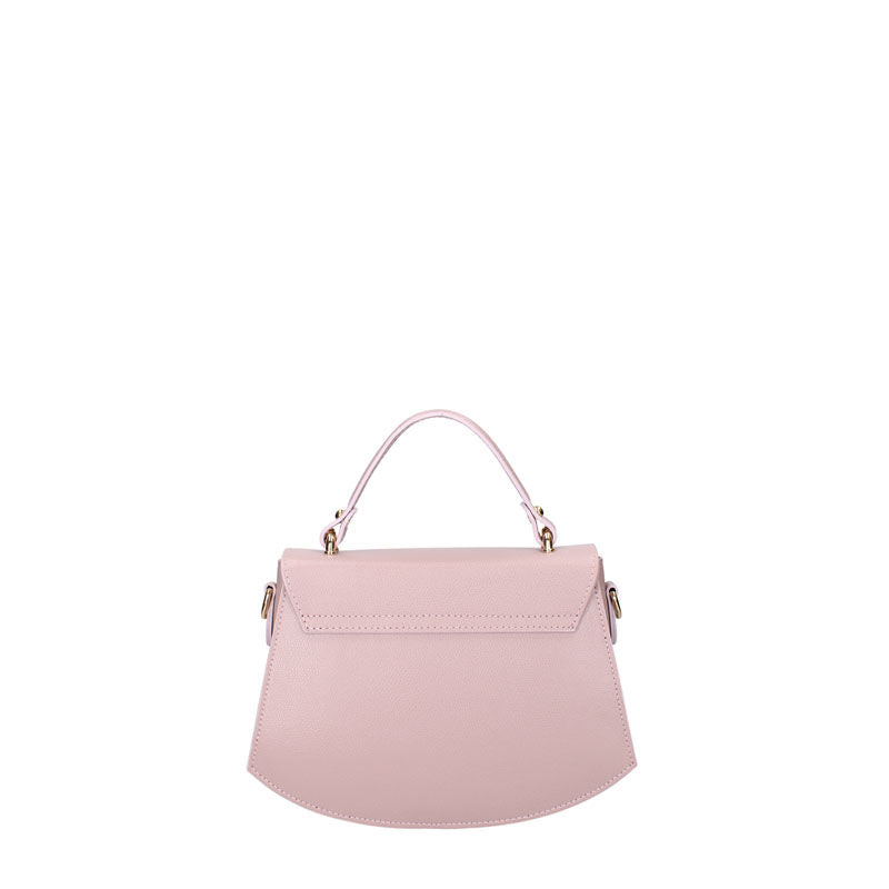 Small Leather Women's Handbag with Twist Closure - 7202. 