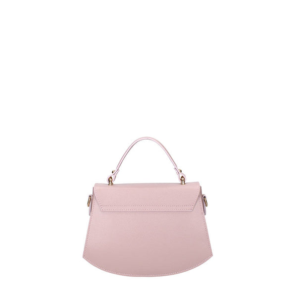 Small Leather Women's Handbag with Twist Closure - 7202. 