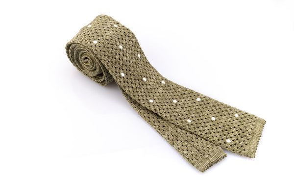 Green tricot tie