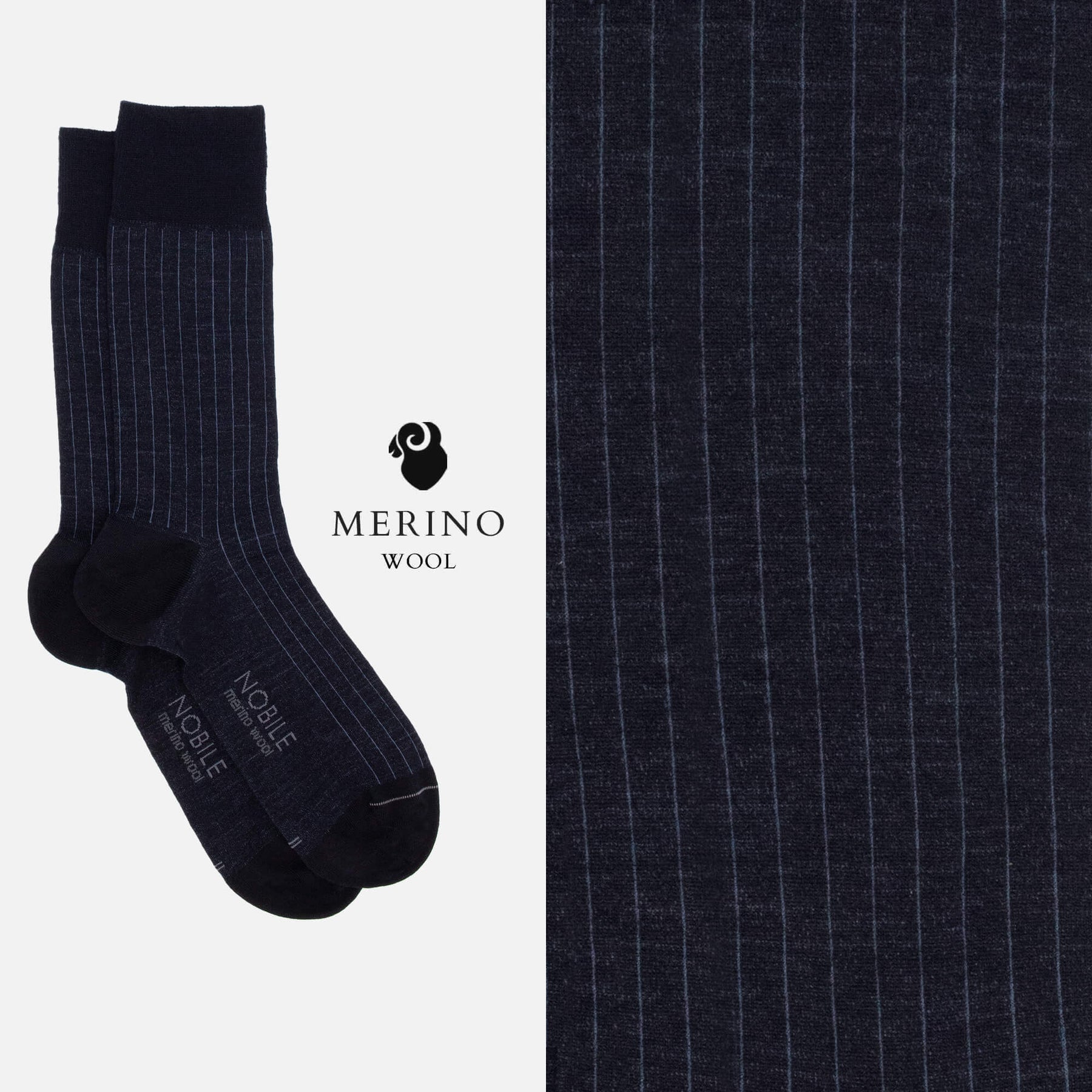Northern Coasts - Box of 6 short socks in very fine ribbed Merino wool