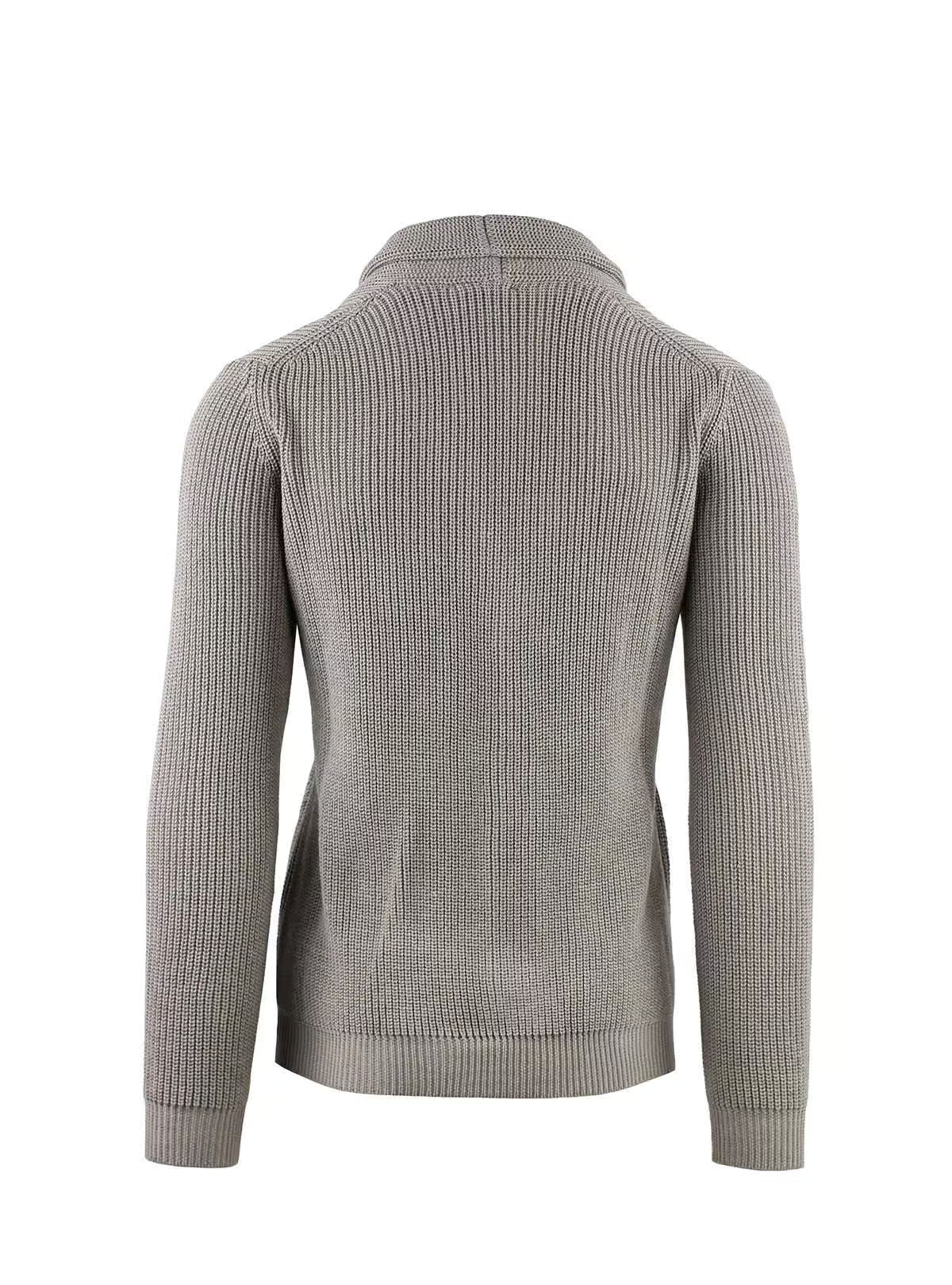 SHAWL JACKET WITH ENGLISH KNIT BUTTONS