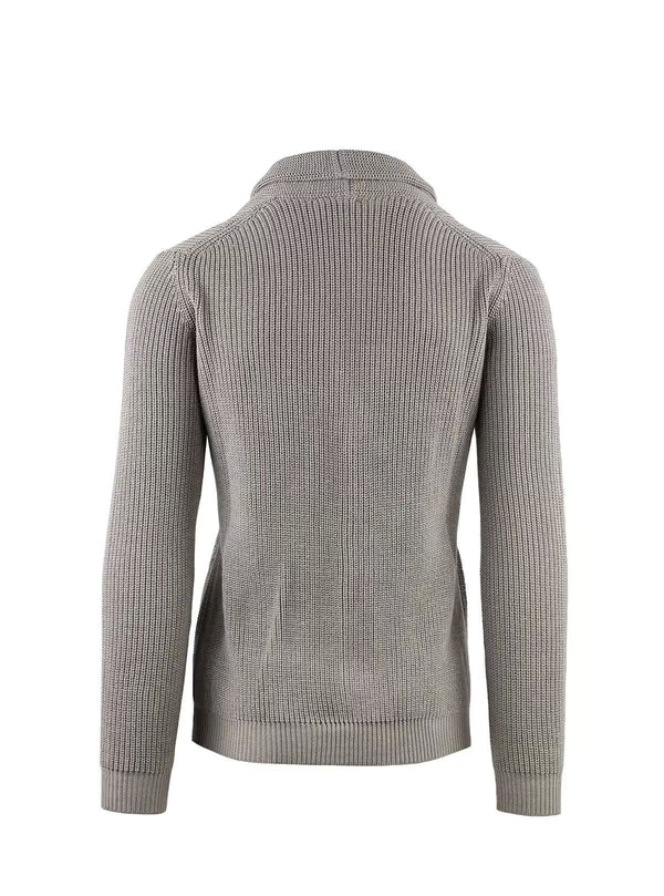 SHAWL JACKET WITH ENGLISH KNIT BUTTONS