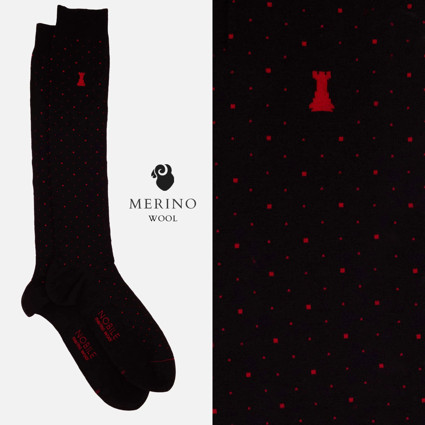 Casino Royale - Box da 6 calze lunghe in lana Merino - Fantasia mista