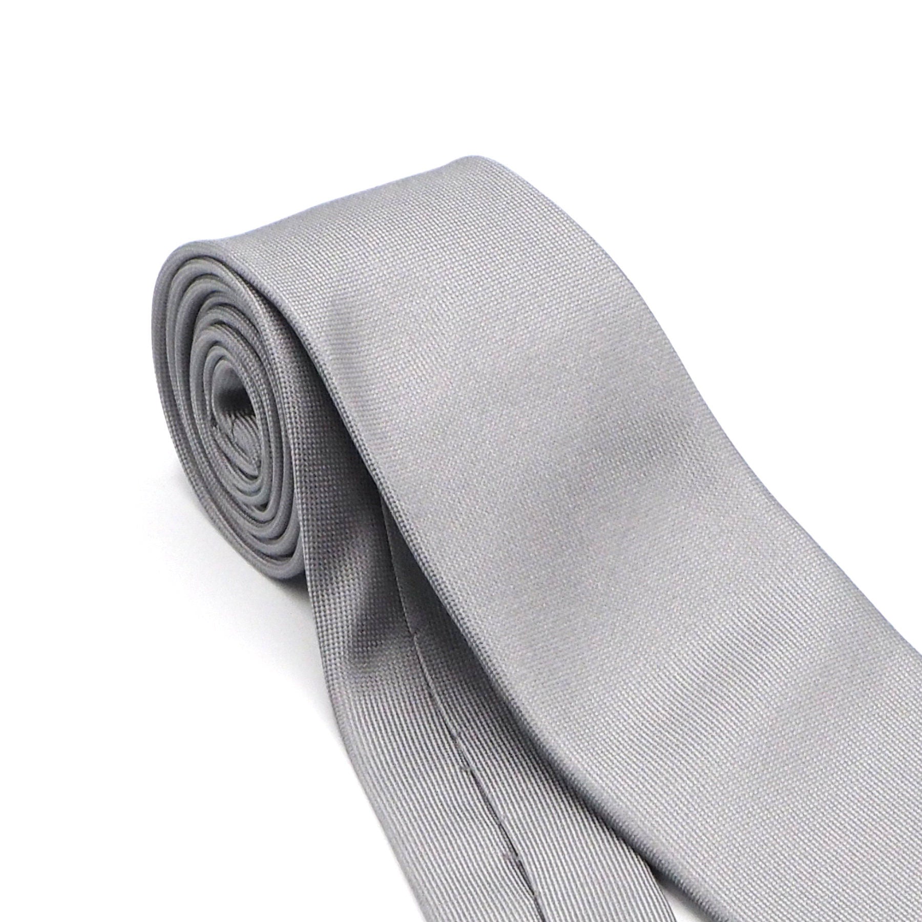 Gray silk tie