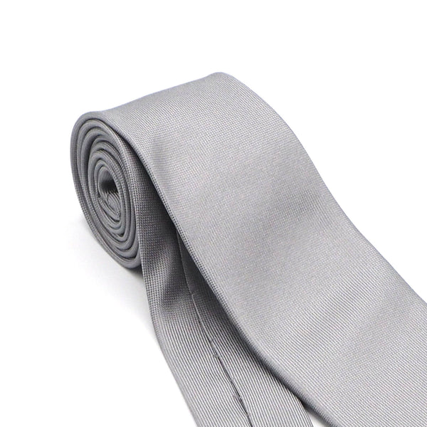 Gray silk tie