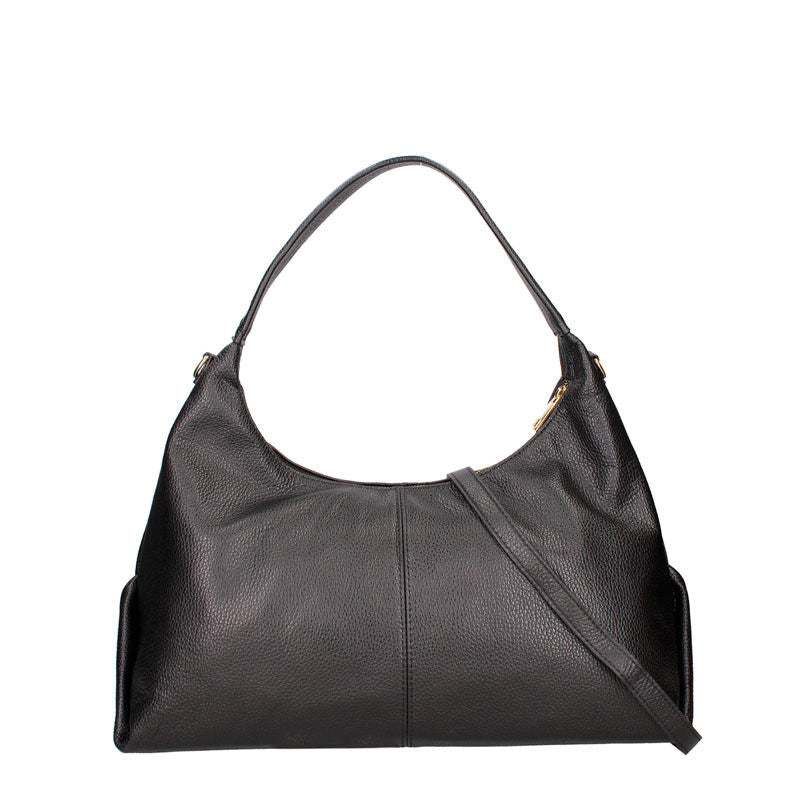 Women's Large Leather Shoulder Bag - 7233. 