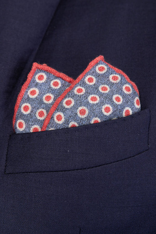 Pure wool denim clutch bag