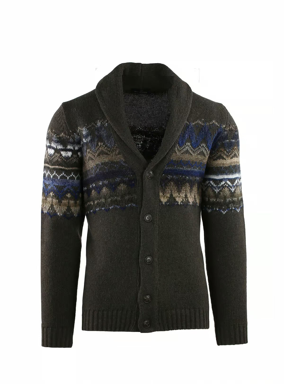 SHAWL JACKET WITH SHADED JACQUARD