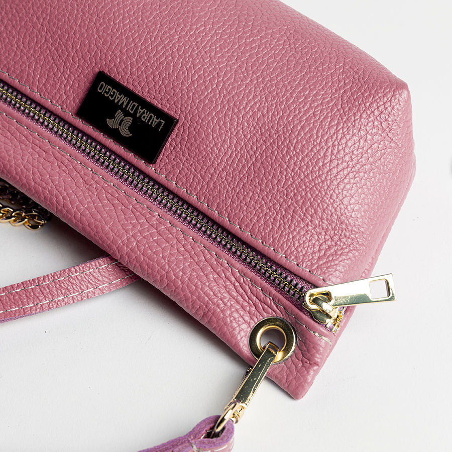MILLI - Mauve Dollar Leather Pouch