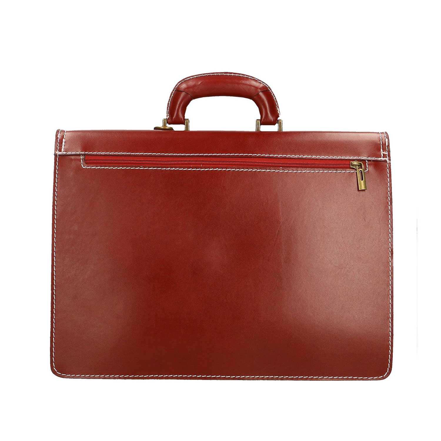 Men's Leather Business Bag, Briefcase, 24 Hour Office Document Holder - 39x30x18 cm - 7010 