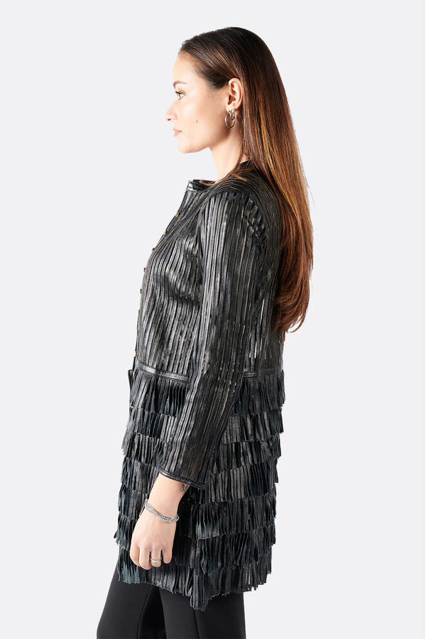 Giacca Frange Borchie e Zip