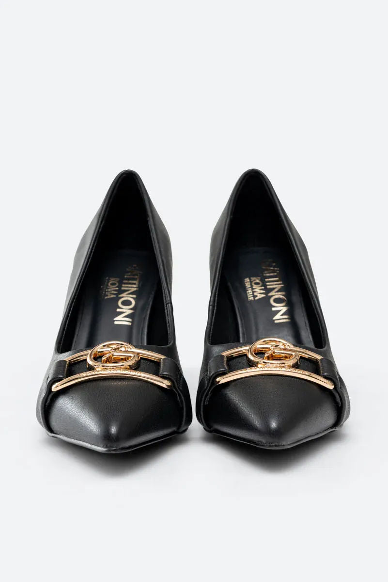 Miranda Décolleté in Black Synthetic Leather