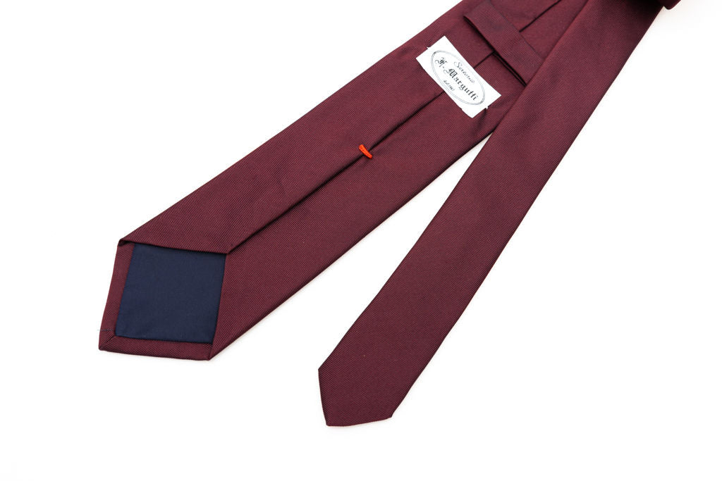 Pure silk burgundy tie