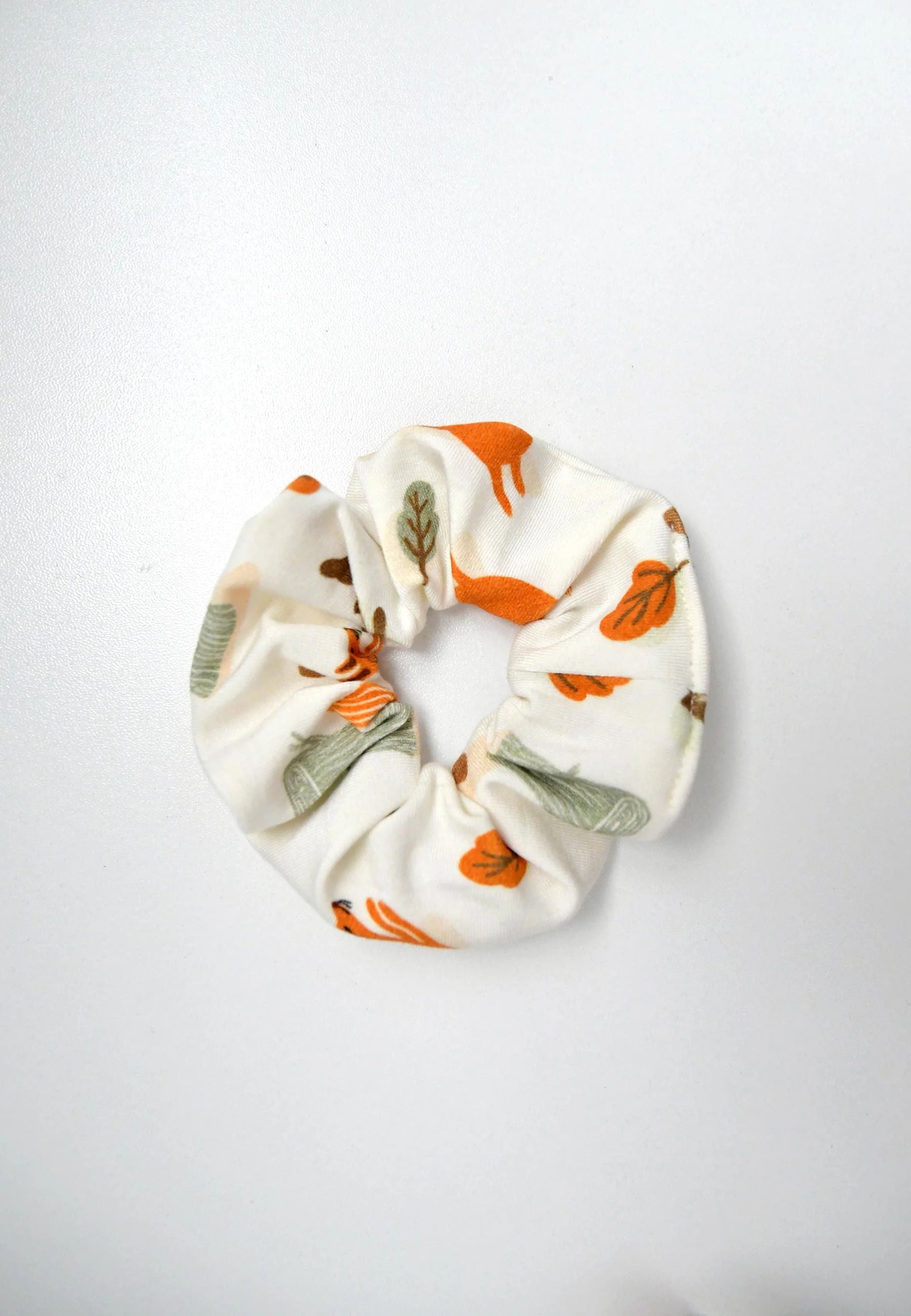 Chouchou (scrunchie) in bambù - Volpi - Palloncino blu