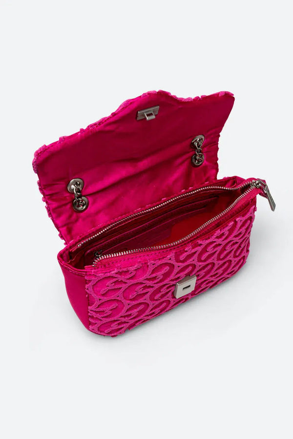 Flap Bag Lively Fuchsia Satin