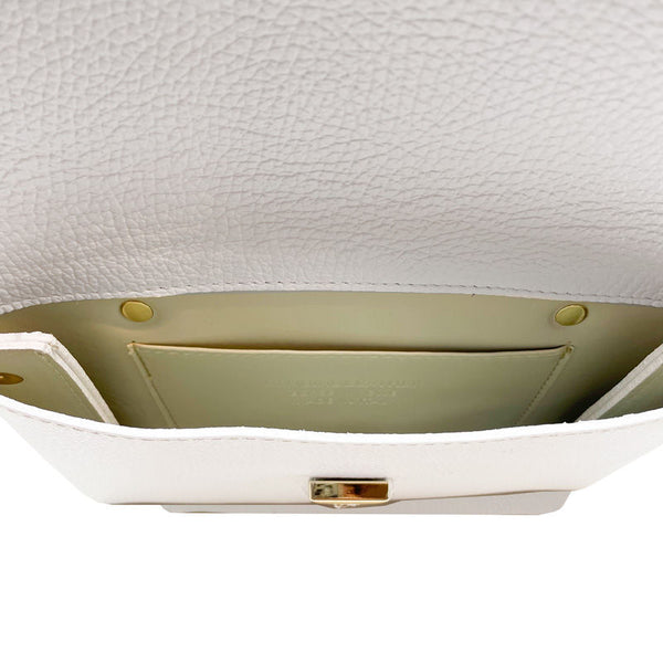 Small Clutch Bag Double Compartment Leather with Chain - K054 