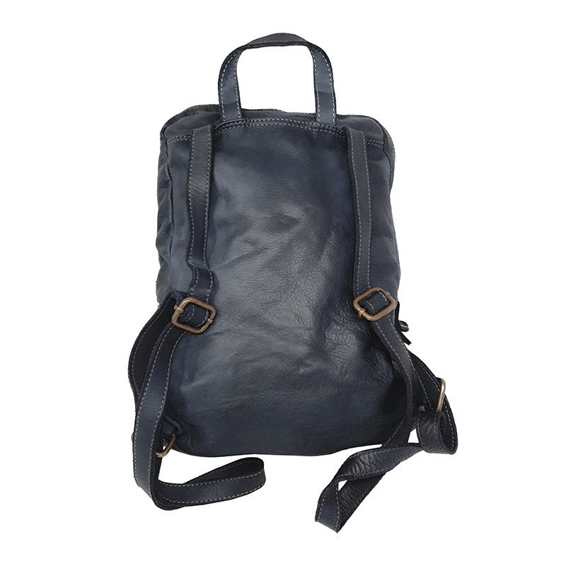Women's Vintage Style Soft Leather Shoulder Backpack - 27x33x12 Cm - K023 