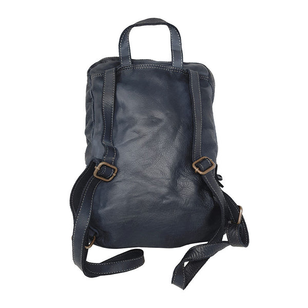 Women's Vintage Style Soft Leather Shoulder Backpack - 27x33x12 Cm - K023 