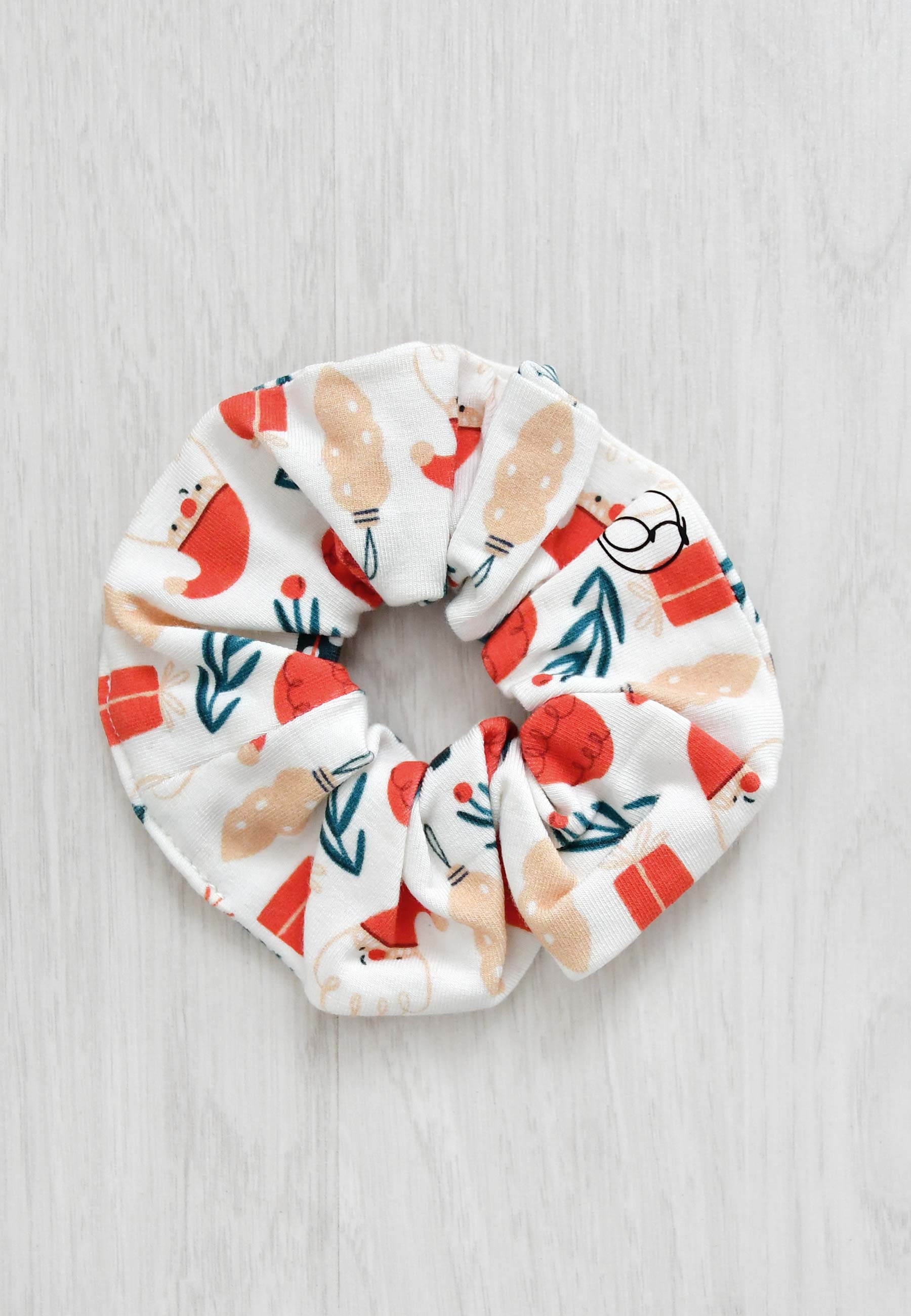 Chouchou (scrunchie) in bambù - Magia del Natale - Palloncino blu