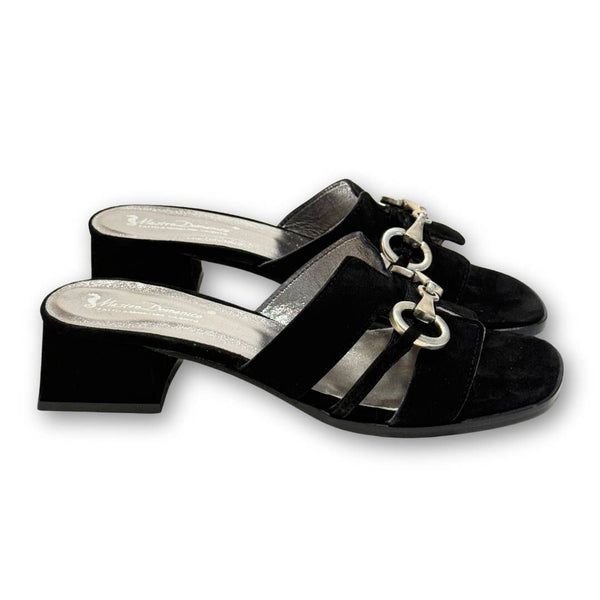 MastroDomenico Women's Handcrafted Sandals - Black Chromite 